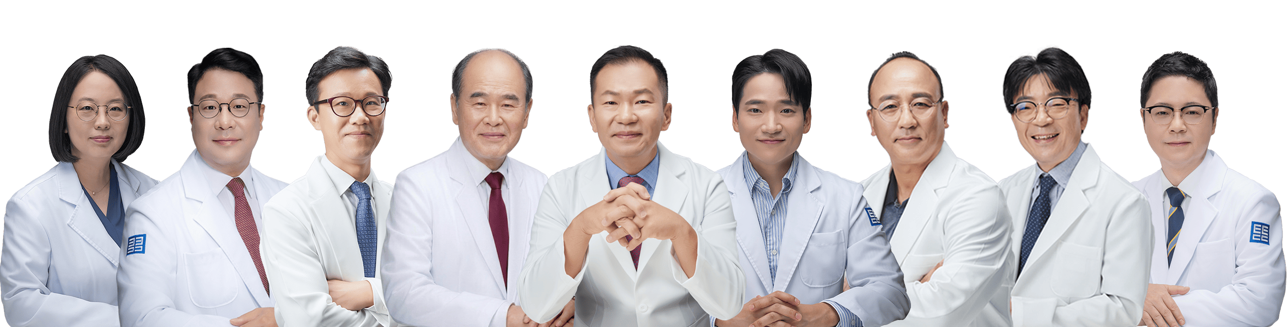 튼튼병원 의료진 9인 단체 사진